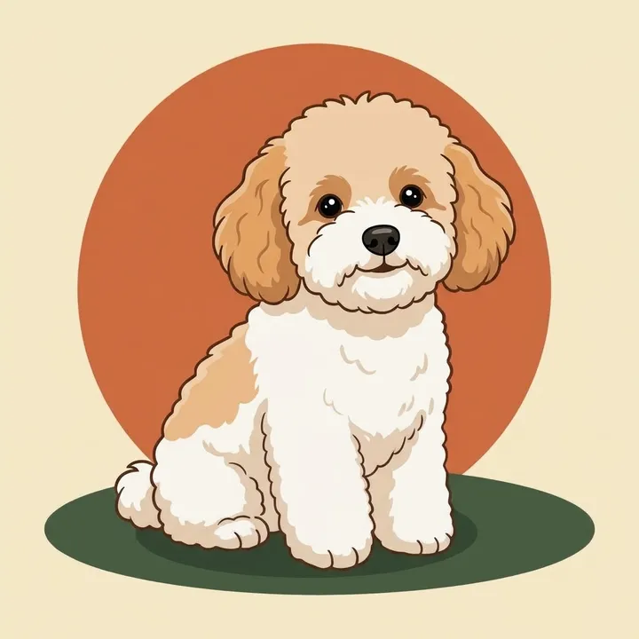 비숑푸 견종 일러스트