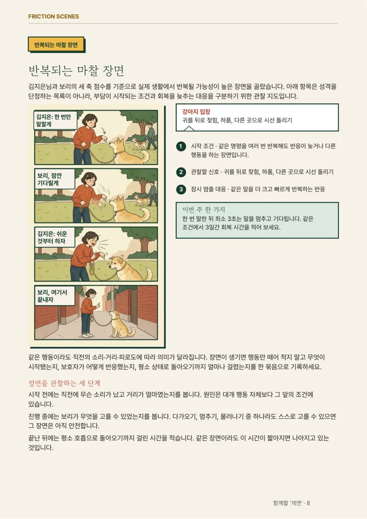1대1 상세궁합 리포트 반복되는 마찰 장면 샘플