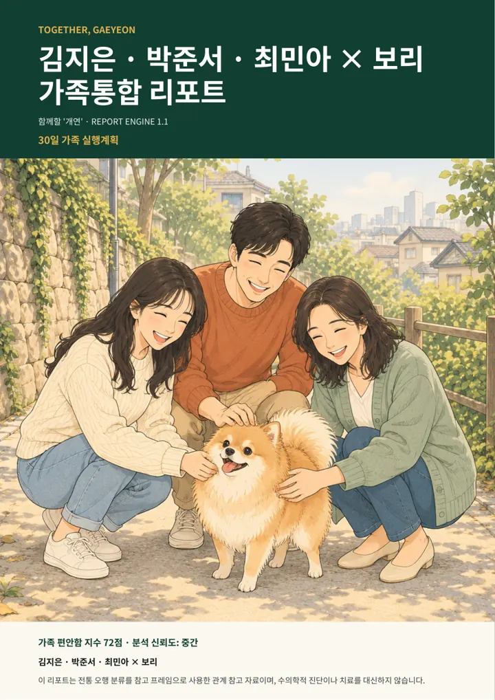 가족통합 리포트 표지 샘플